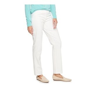 Croft & barrow white effortless stretch Straight-Leg pull on Pants short petite